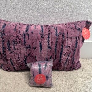 Pink and Blue Minky Pillow Cover (set of two)